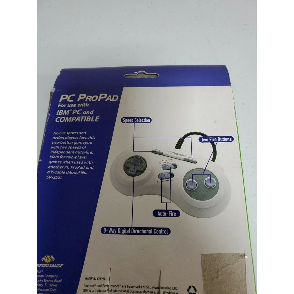 INTERACT PROPAD WIRED WHITE CONTROLLER PC SERIAL SV-255 NIB